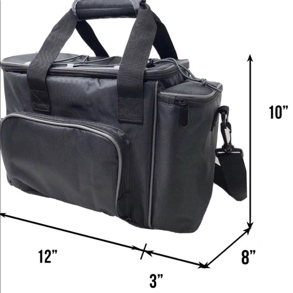 Large Reusable Lunch Cooler Bag for Men, Women and Children Lunch Bag (Black) - Picture 2 of 5